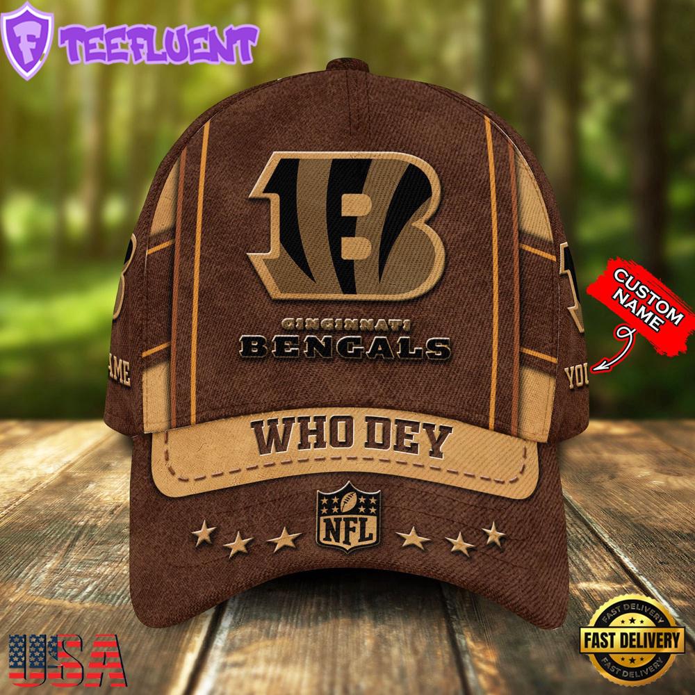 Custom Name Cincinnati Bengals Nfl Team Sport Baseball Cap