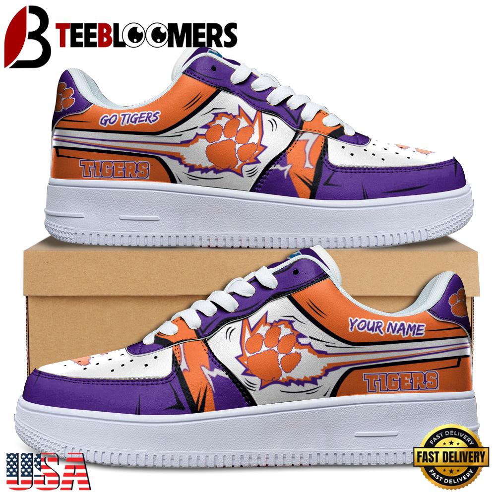 Custom Name Clemson Tigers Air Force 1 Shoes