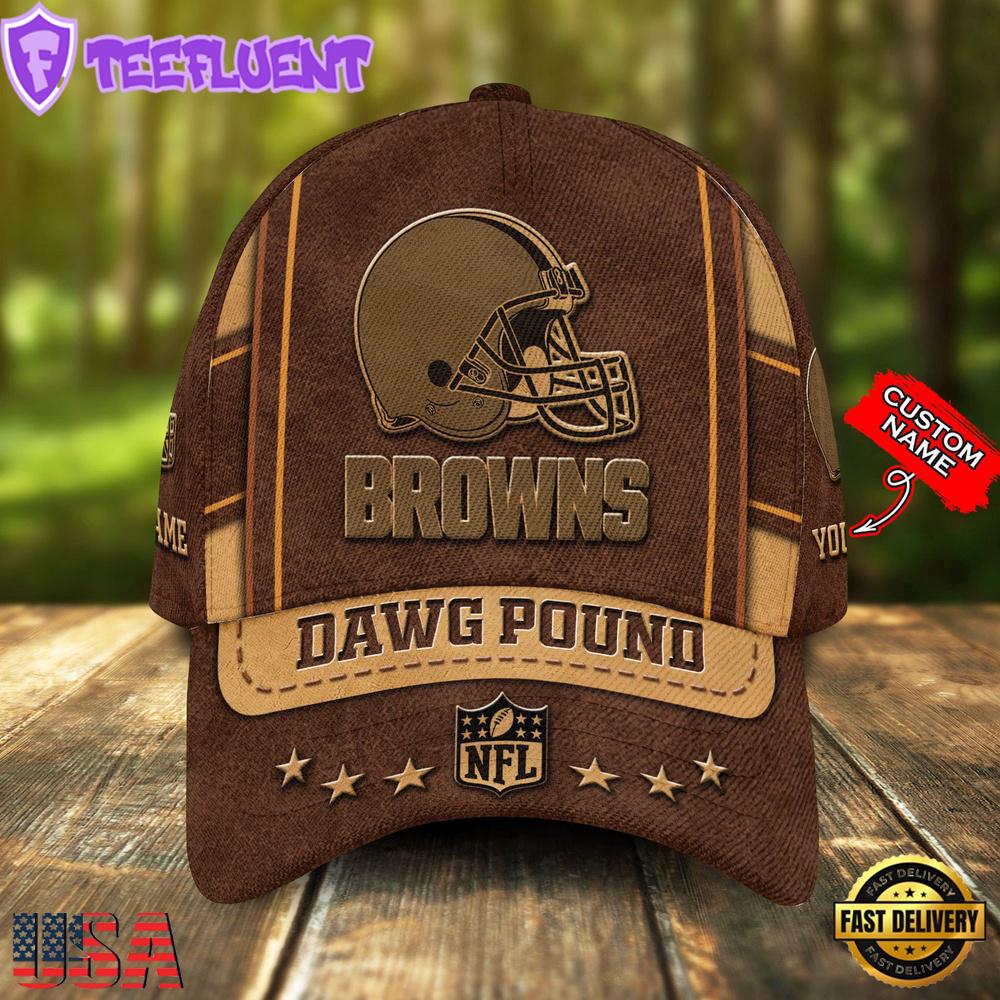 Custom Name Cleveland Browns Nfl Team Sport Baseball Cap