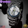 Custom Name Dallas Cowboys NFL Black Stainless Steel Watch Gifts For Fans