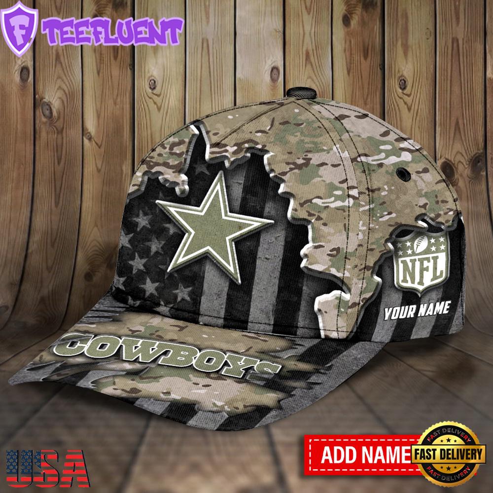 Custom Name Dallas Cowboys NFL Team Classic Baseball Cap
