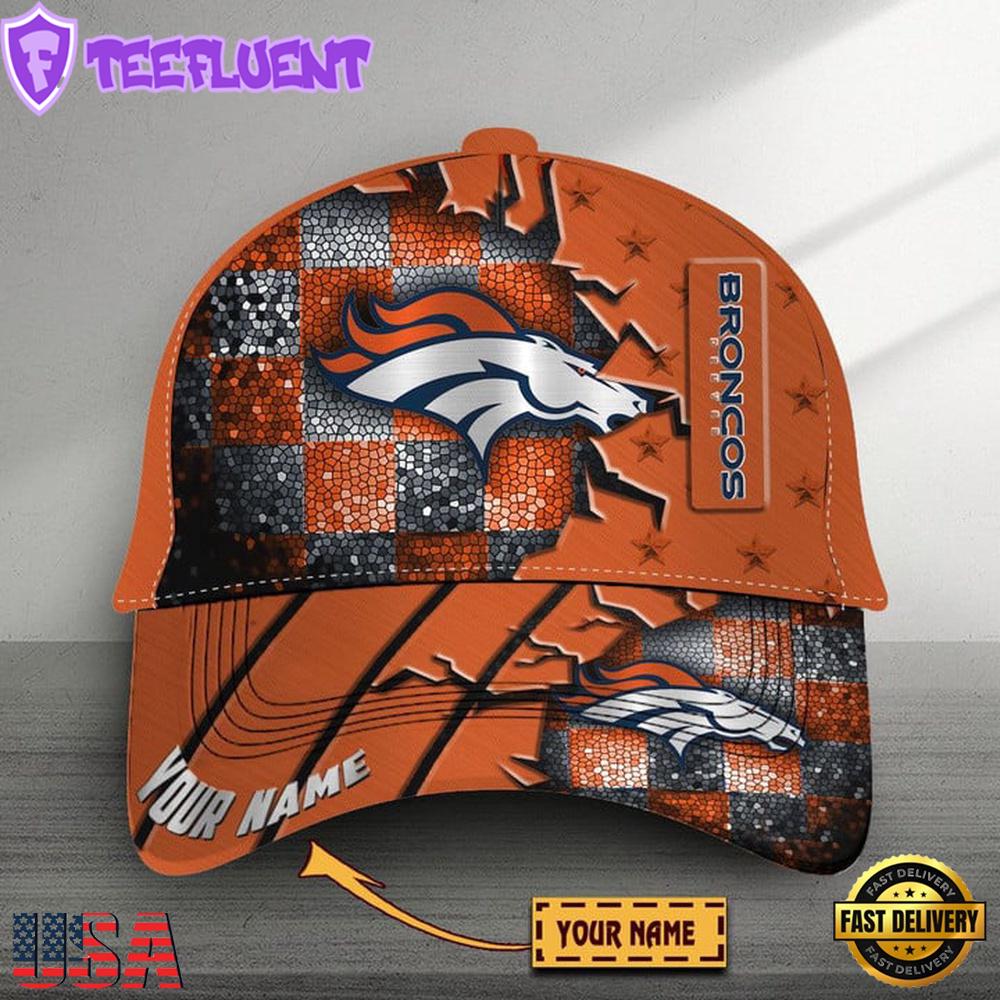 Custom Name Denver Broncos Classic Baseball Cap