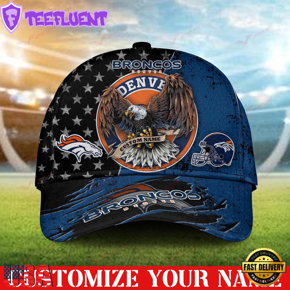 Custom Name Denver Broncos NFL 3D Classic Baseball Cap Classic Cap