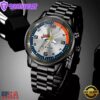 Custom Name Denver Broncos NFL Black Stainless Steel Watch Gifts For Fans