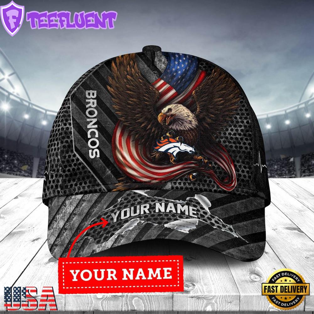 Custom Name Denver Broncos NFL Team Classic Baseball Cap