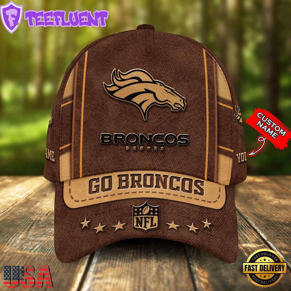 Custom Name Denver Broncos Nfl Team Sport Baseball Cap