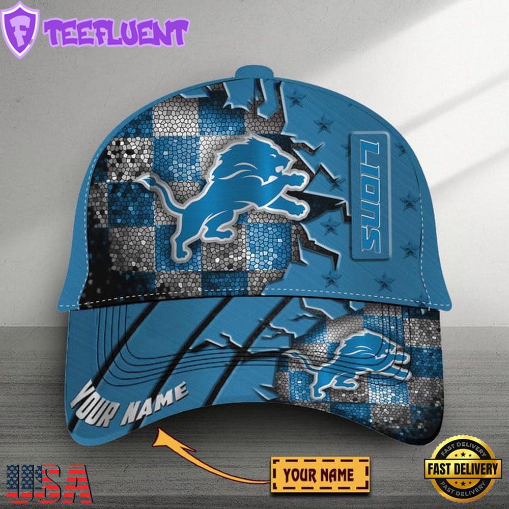 Custom Name Detroit Lions Classic Baseball Cap