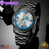 Custom Name Detroit Lions NFL Black Stainless Steel Watch Gifts For Fans