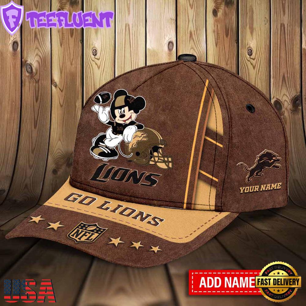 Custom Name Detroit Lions NFL Classic Baseball Cap