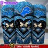 Custom Name Detroit Lions NFL Mickey Minnie Couple Valentine Day Tumbler