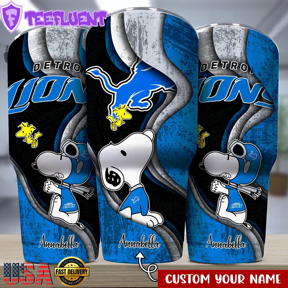 Custom Name Detroit Lions NFLSport Team Tumbler