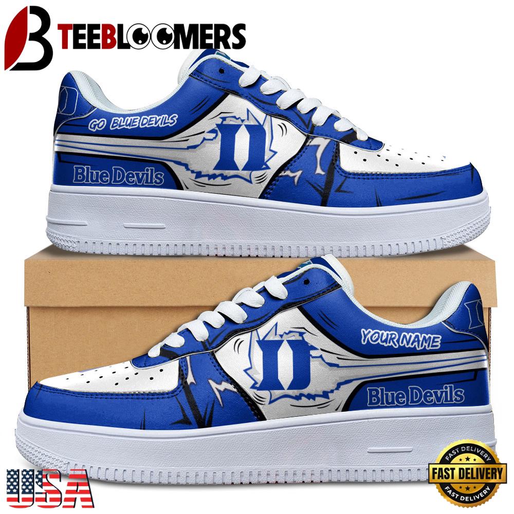 Custom Name Duke Blue Devils Air Force 1 Shoes