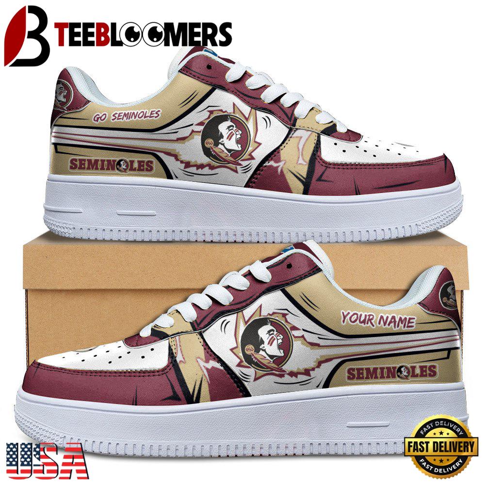 Custom Name Florida State Seminoles Air Force 1 Shoes
