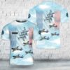 Custom Name French Air and Space Force Cartouche Dor? aerobatic display team T-Shirt 3D