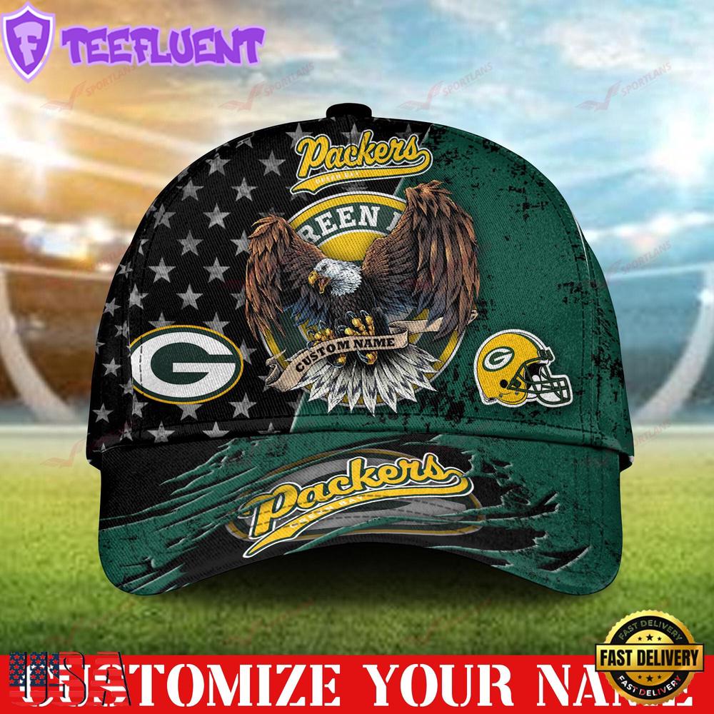 Custom Name Green Bay Packers NFL 3D Classic Baseball Cap Classic Cap