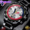 Custom Name Houston Texans NFL Black Stainless Steel Watch Gifts For Fans