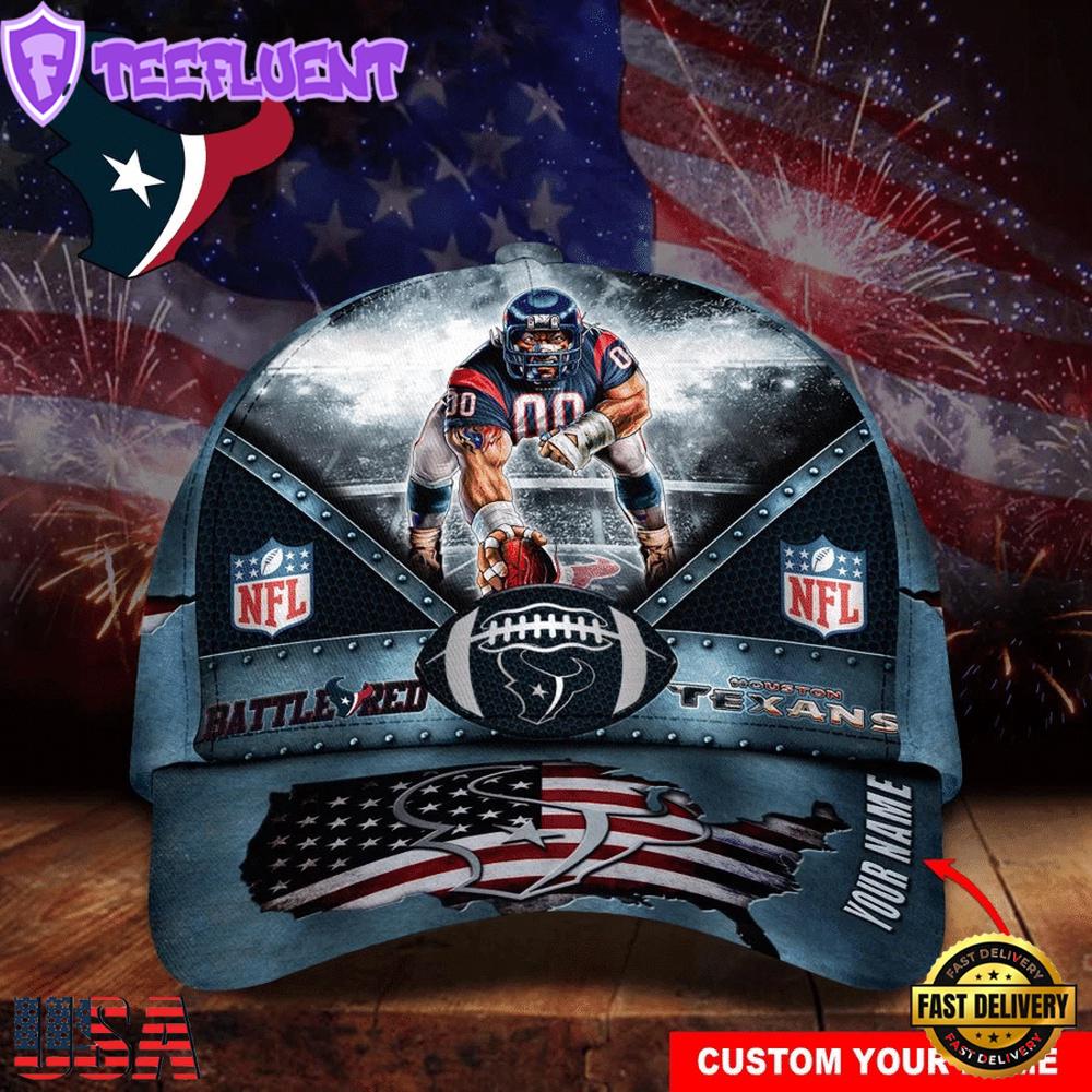 Custom Name Houston Texans NFL Super Bowl LIX Baseball Cap