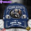 Custom Name Indianapolis Colts NFL Mascot Damn Right Sport Baseball Cap