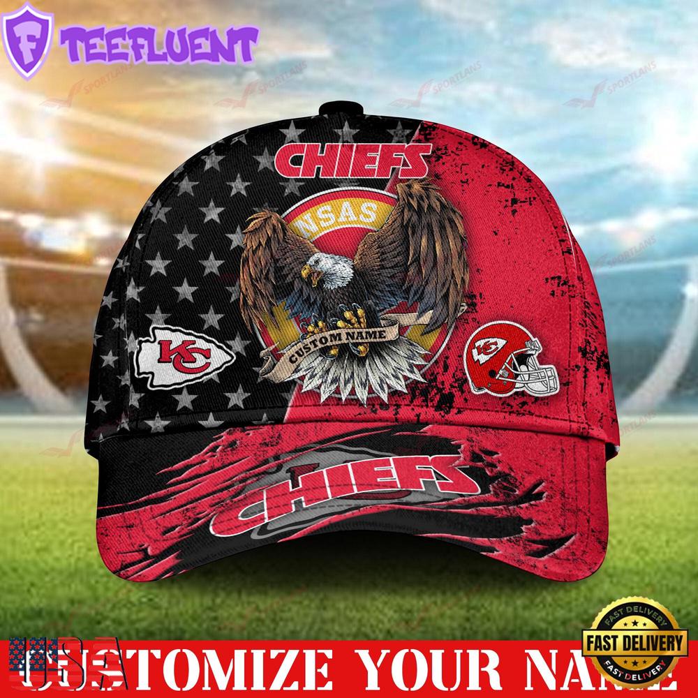 Custom Name Kansas City Chiefs NFL 3D Classic Baseball Cap Classic Cap