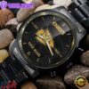 Custom Name Kansas City Chiefs NFL Black Stainless Steel Watch For Fans