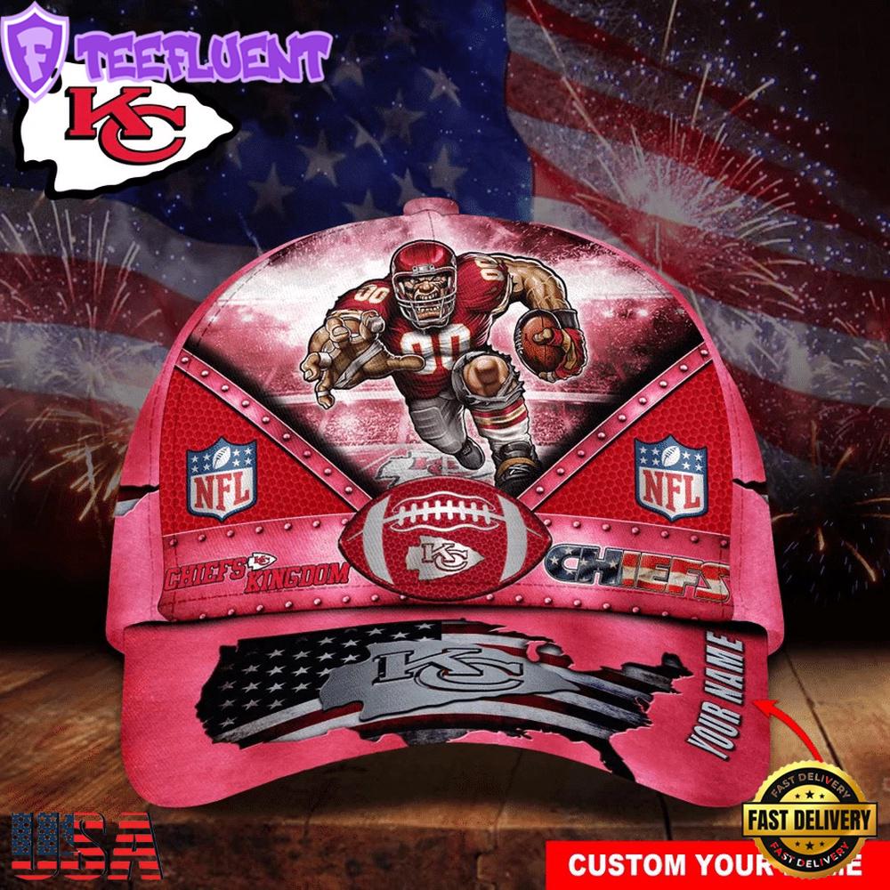 Custom Name Kansas City Chiefs NFL Super Bowl LIX Baseball Cap