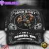 Custom Name Las Vegas Raiders NFL Mascot Damn Right Sport Baseball Cap