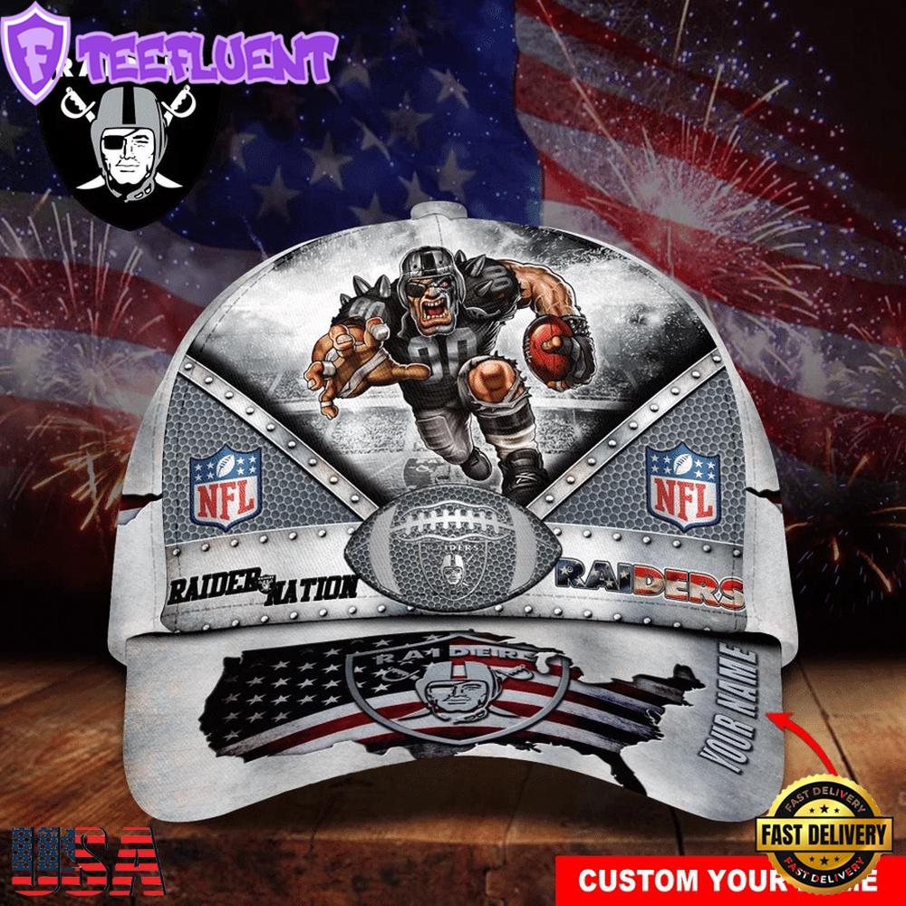 Custom Name Las Vegas Raiders NFL Super Bowl LIX Baseball Cap