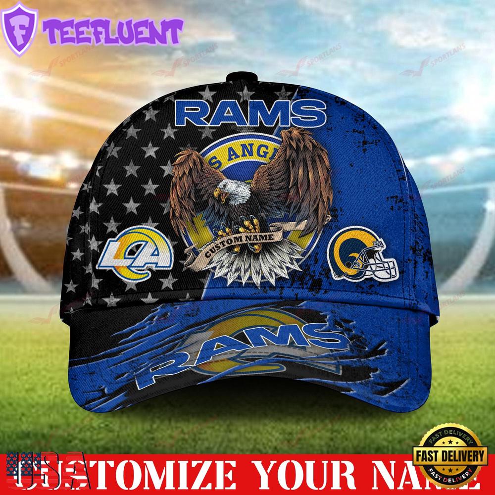 Custom Name Los Angeles Rams NFL 3D Classic Baseball Cap Classic Cap