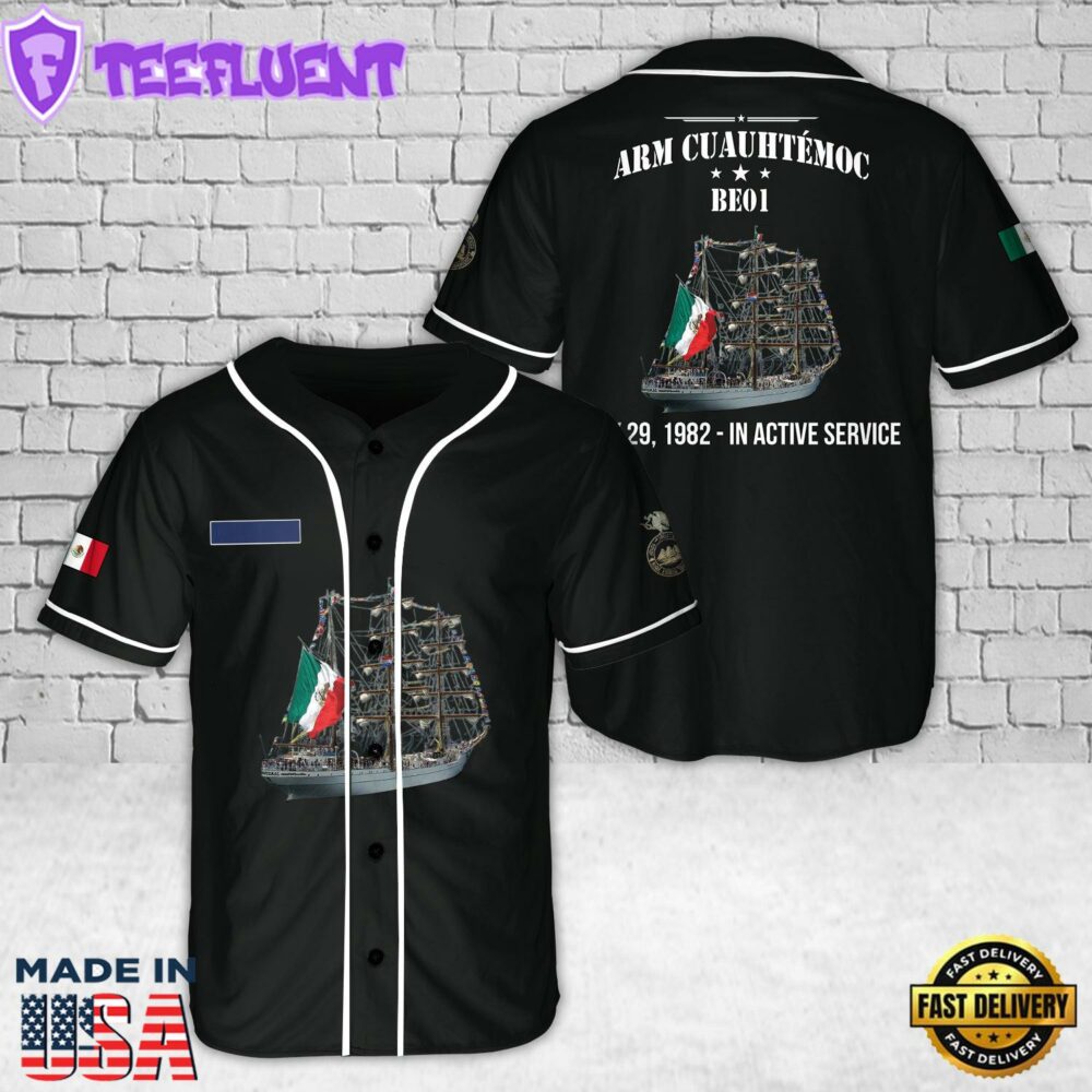 Custom Name Mexican Navy ARM Cuauht?moc (BE01) Baseball Jersey