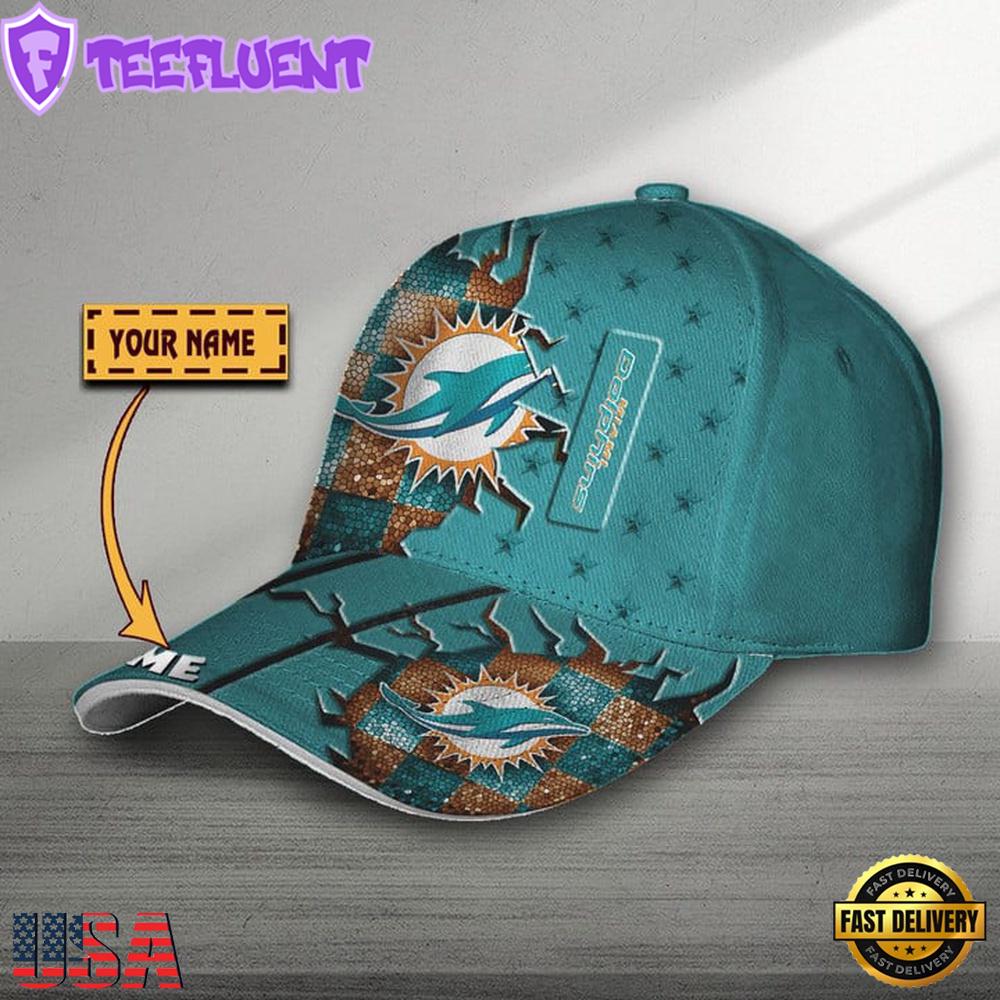 Custom Name Miami Dolphins Classic Baseball Cap , Vintage Baseball Caps Custom Name Miami Dolphins Classic Baseball Cap , Vintage Baseball Caps