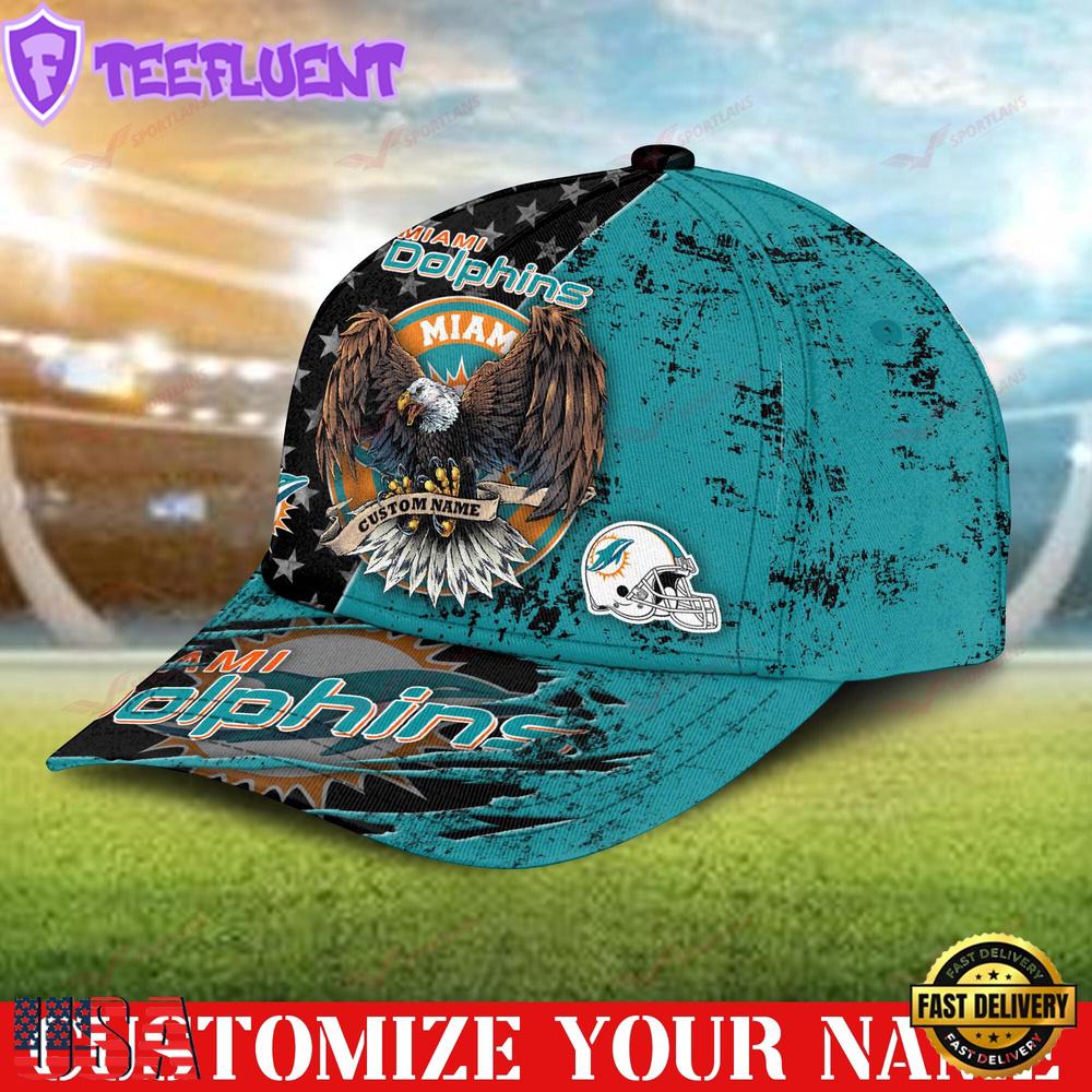 Custom Name Miami Dolphins NFL 3D Classic Designer Baseball Caps Classic Cap Custom Name Miami Dolphins NFL 3D Classic Designer Baseball Caps Classic Cap