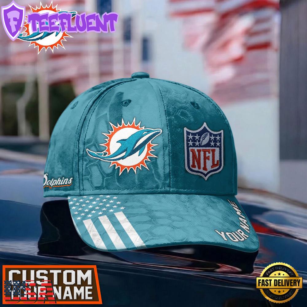 Custom Name Miami Dolphins NFL Heritage Classic Cap For Fans