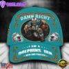 Custom Name Miami Dolphins NFL Mascot Damn Right Sport Baseball Cap