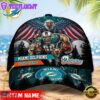 Custom Name Miami Dolphins NFL Mascot Eagle Baseball Cap