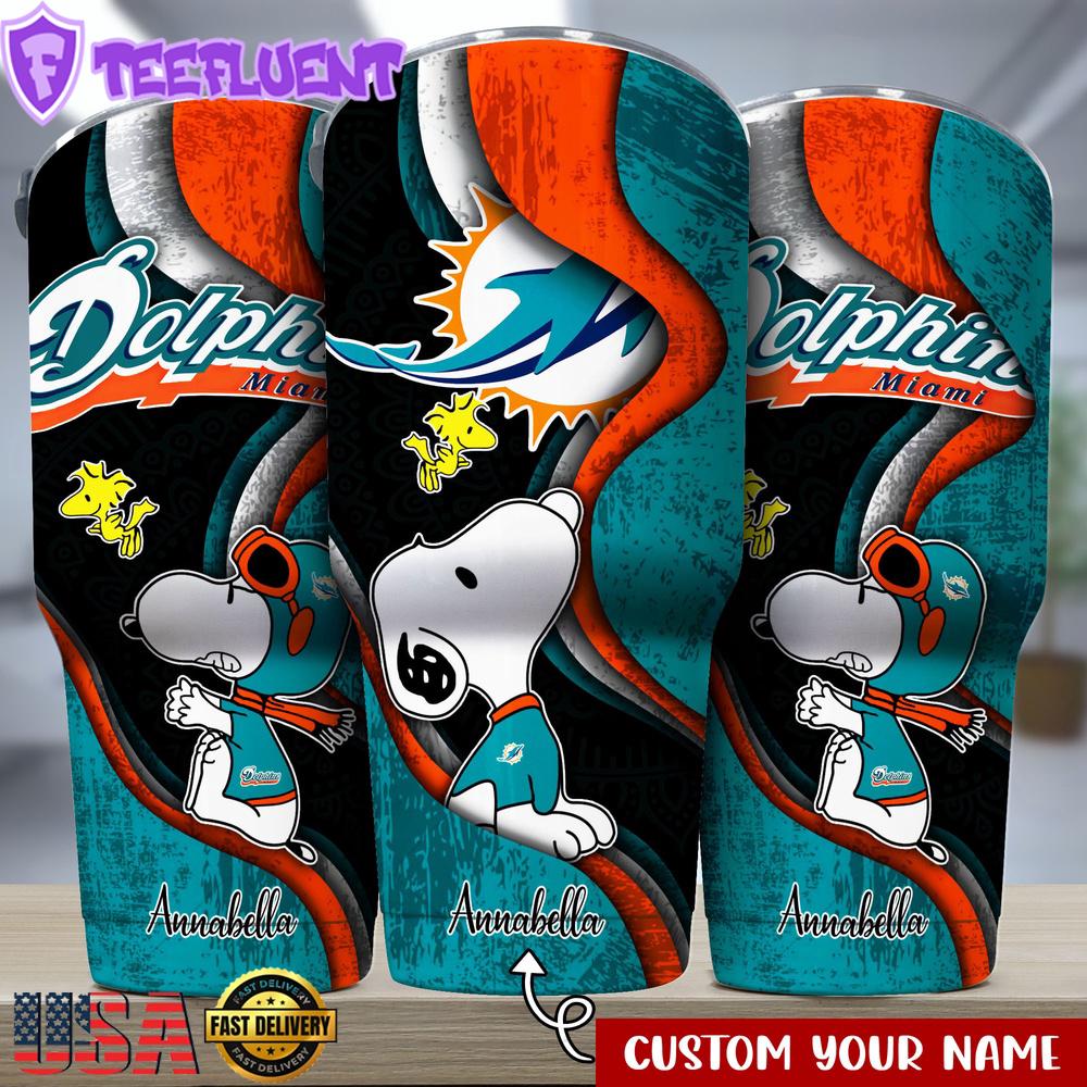 Custom Name Miami Dolphins NFLSport Team Tumbler