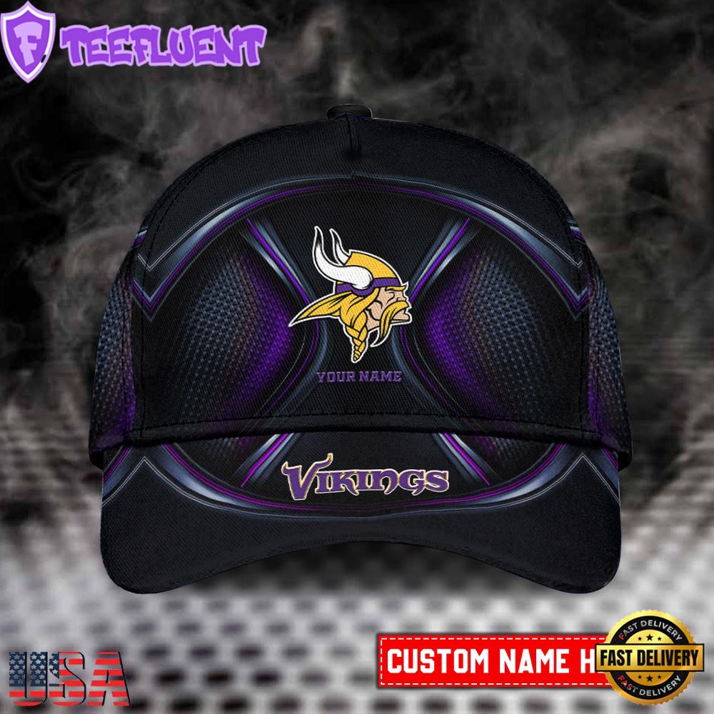 Custom Name Minnesota Vikings NFL Classic Baseball Cap