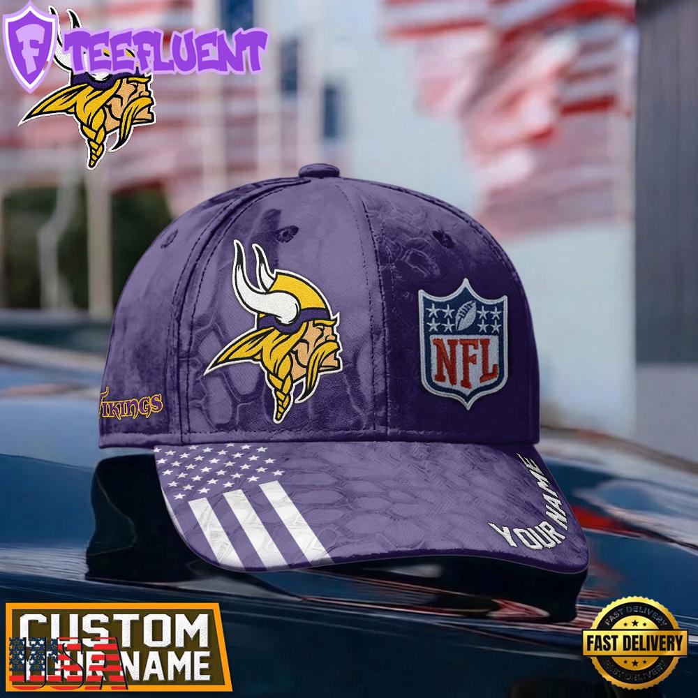 Custom Name Minnesota Vikings NFL Heritage Classic Cap For Fans