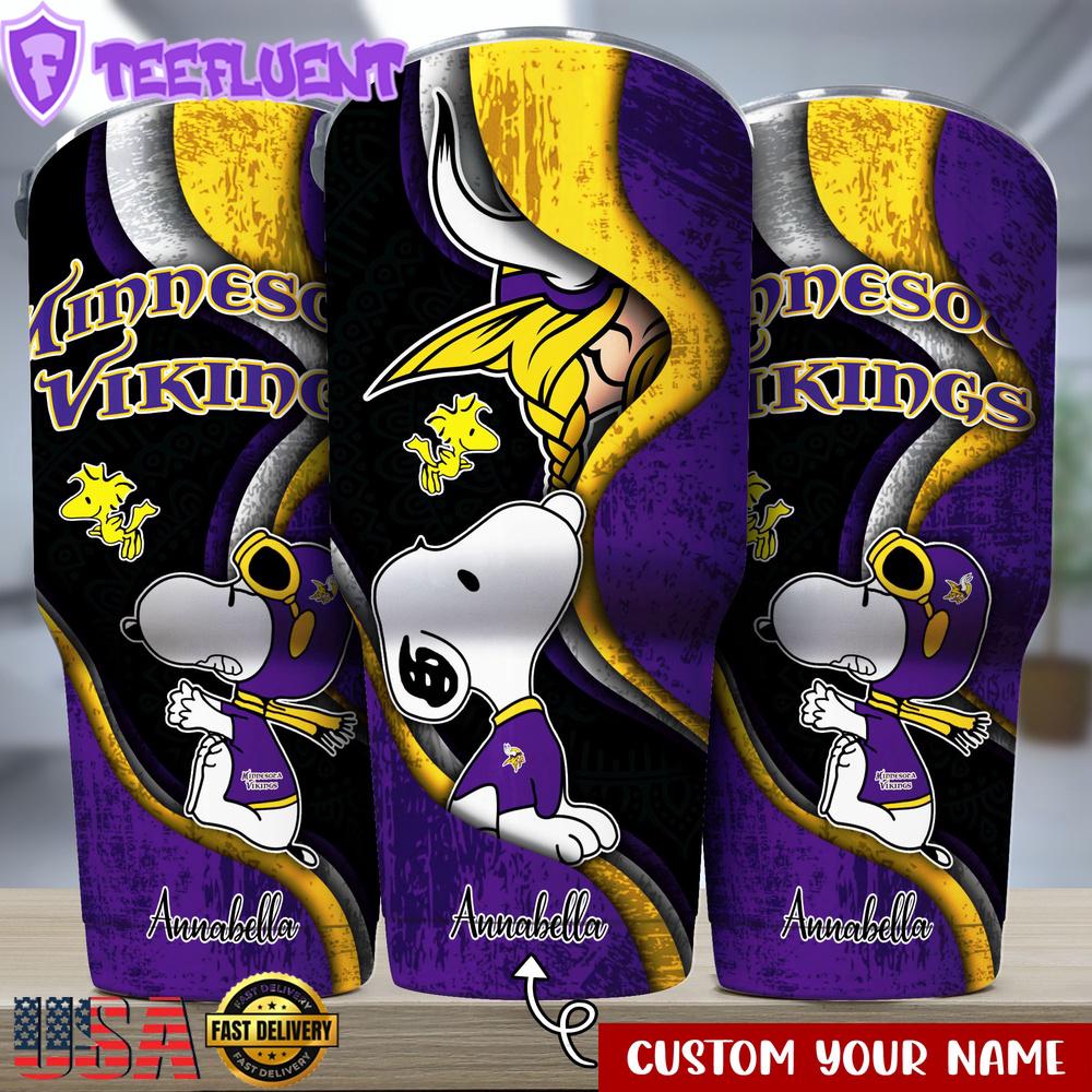 Custom Name Minnesota Vikings NFLSport Team Tumbler