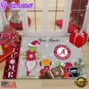 Custom Name NCAA Alabama Crimson Tide Grinch Christmas Welcome Football Doormat , Holiday Doormats 3 Custom Name NCAA Alabama Crimson Tide Grinch Christmas Welcome Football Doormat