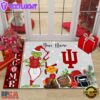 Custom Name NCAA Indiana Hoosiers Grinch Christmas Welcome Football Doormat