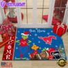 Custom Name NCAA SMU Mustangs Grinch Christmas Welcome Football Doormat