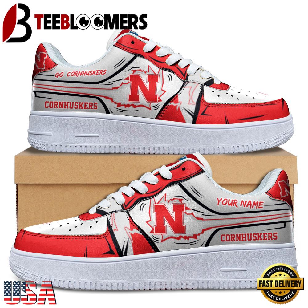 Custom Name Nebraska Cornhuskers Air Force 1 Shoes