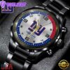 Custom Name New York Giants NFL Black Stainless Steel Watch Gifts For Fans