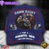 Custom Name New York Giants NFL Mascot Damn Right Football Team Baseball Cap