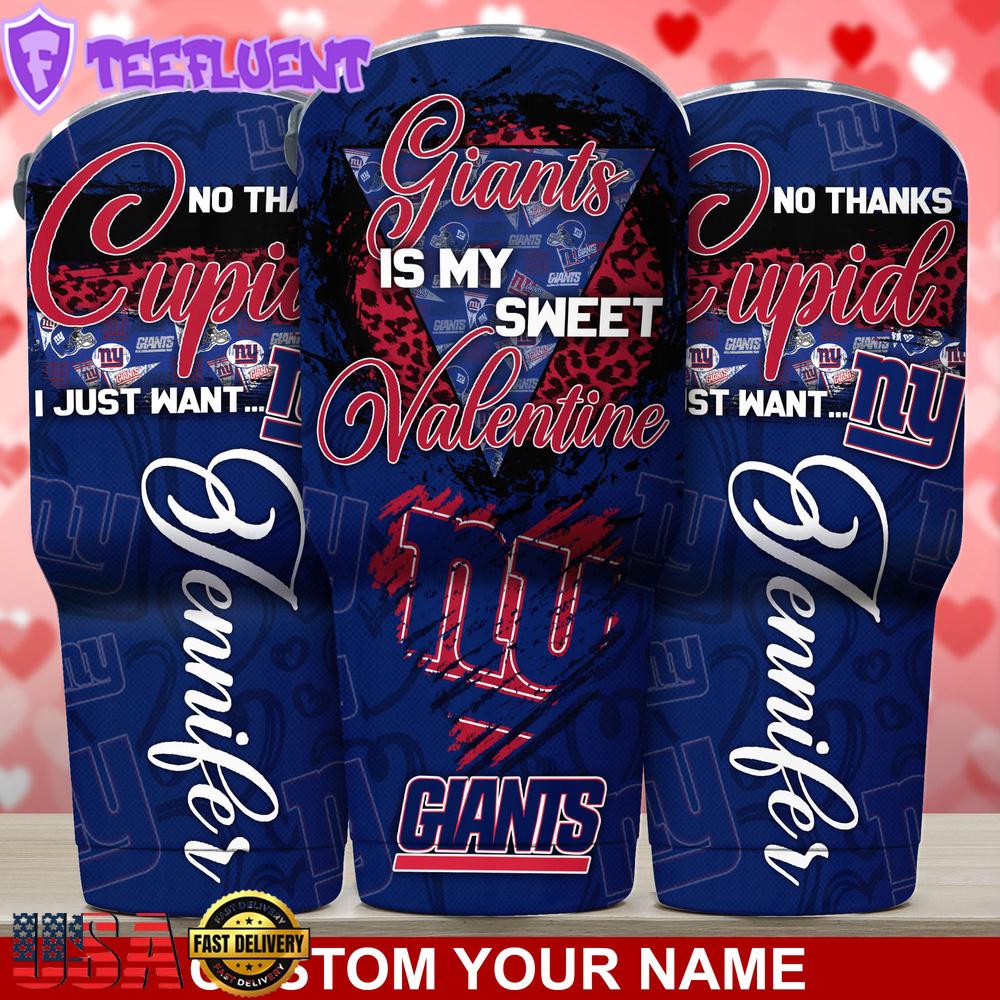 Custom Name New York Giants NFL You Are My Sweet Valentine Day Tumbler