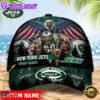 Custom Name New York Jets NFL Mascot Eagle Baseball Cap