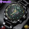 Custom Name New York Jets NFL Men Black Stainless Steel Watch Gift For Fans