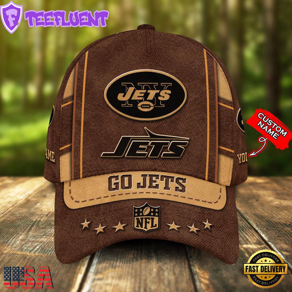 Custom Name New York Jets Nfl Team Sport Baseball Cap