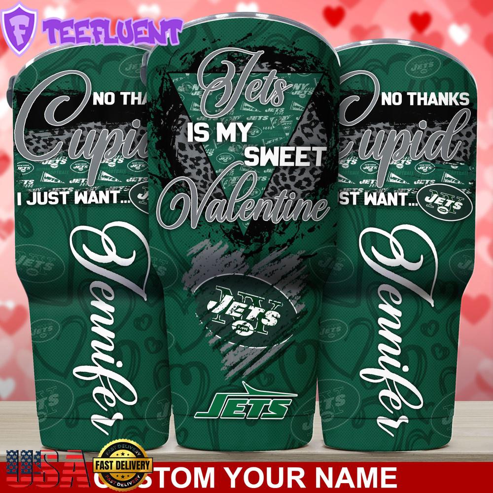 Custom Name New York Jets NFL You Are My Sweet Valentine Day Tumbler