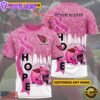 Custom Name NFL Arizona Cardinals Breast Cancer All Over Print T-Shirt